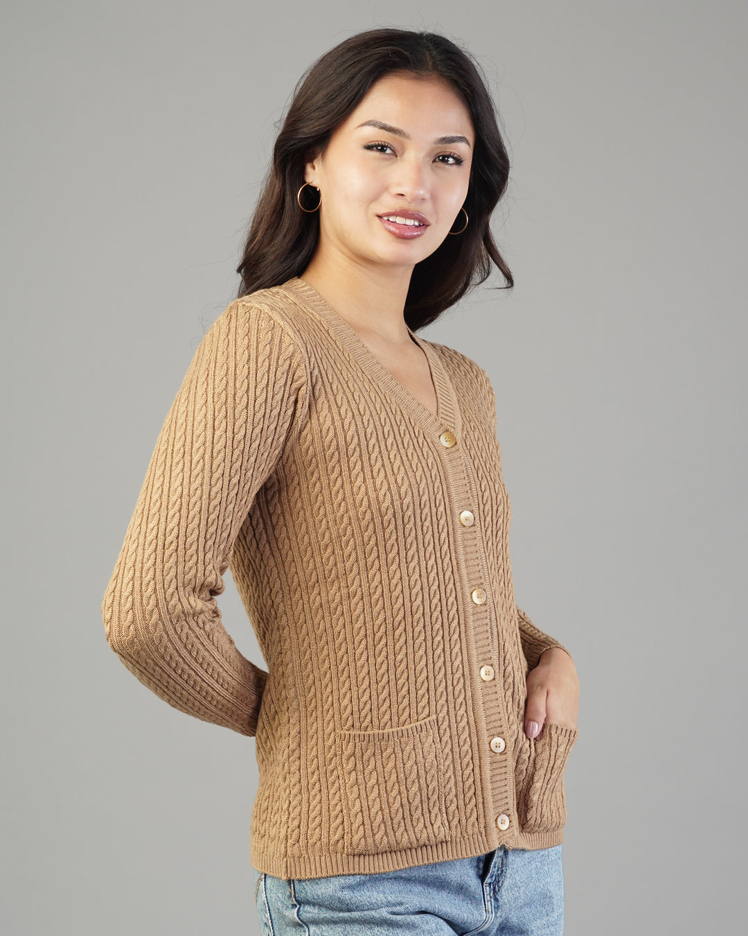 Dalia V-Neck Knit Cardigan