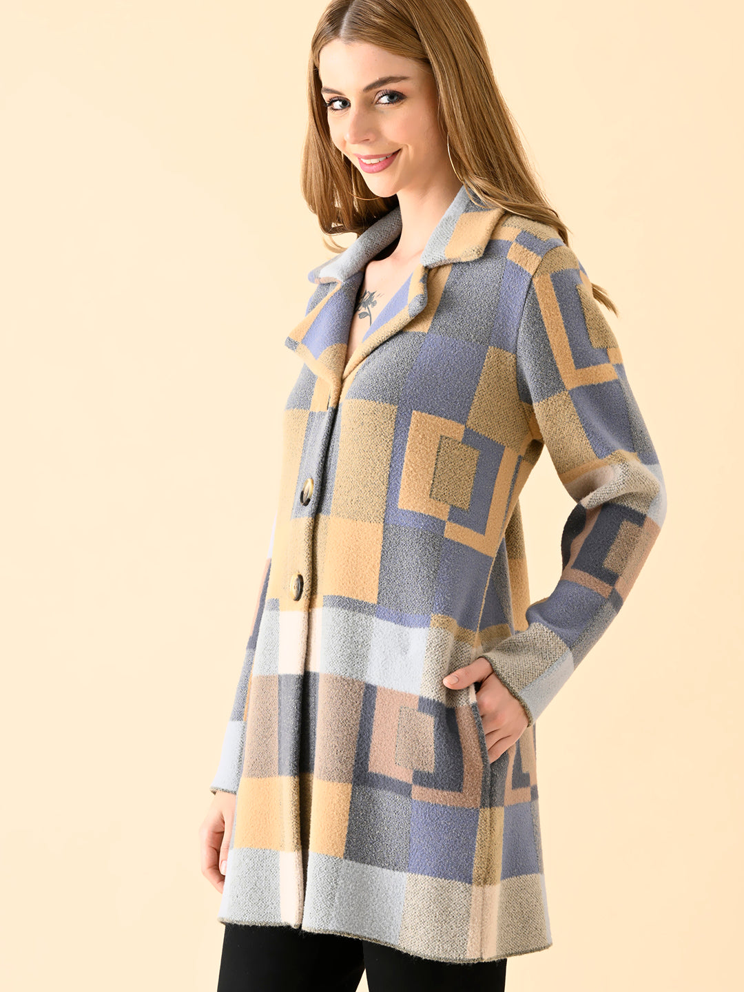 Striped Oversized Knit Cardigan
