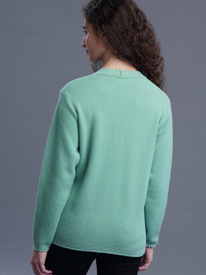 ShadowLoom V-Neck Jacquard Cardigan