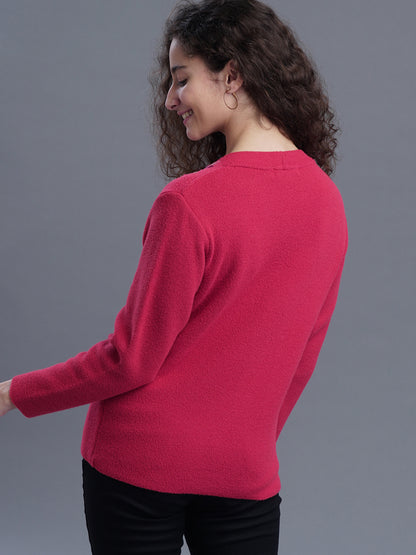  Velour Crest Jacquard Cardigan