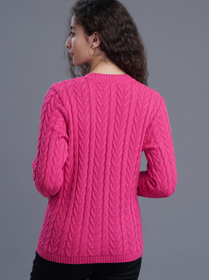 Classic Knit Round-Neck CARDIGAN