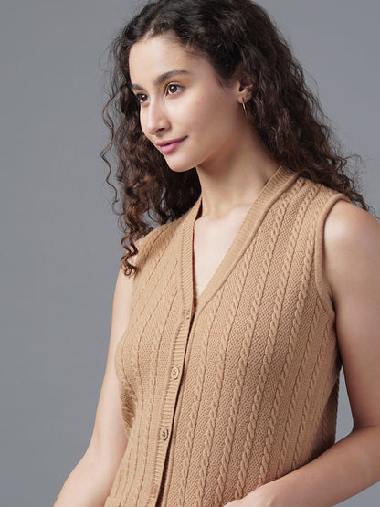 Virsa Shawl Collar Knit Vest cardigan