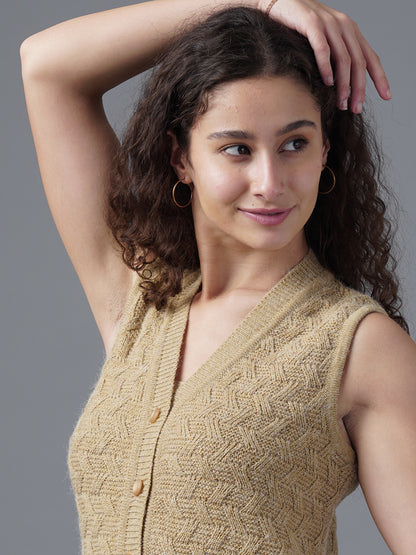 Virsa Heritage Chevron Knit Vest Cardigan