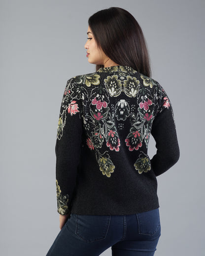 Lucia Jacquard Cardigan