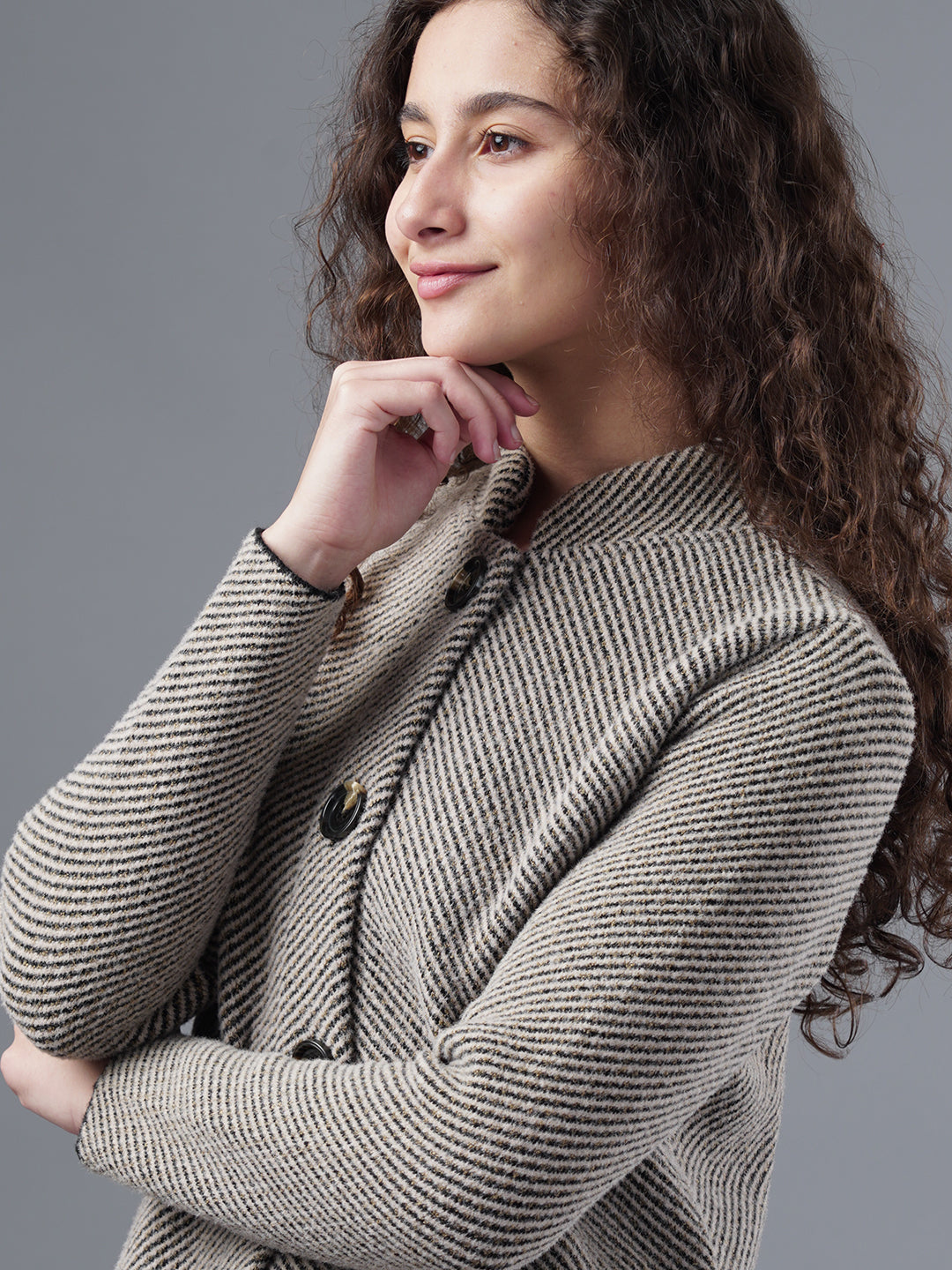 Virsa Textured Knit Longline Cardigan