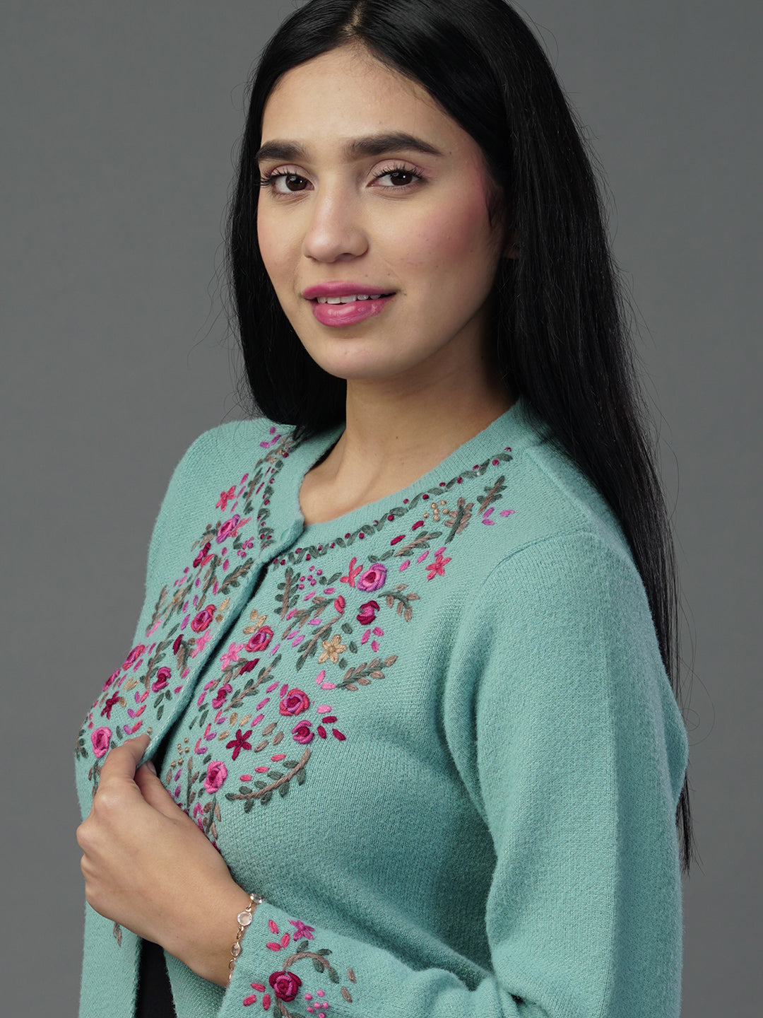 The Azure Mist Jacquard Knit