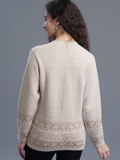  Premium Jacquard Wool Cardigan