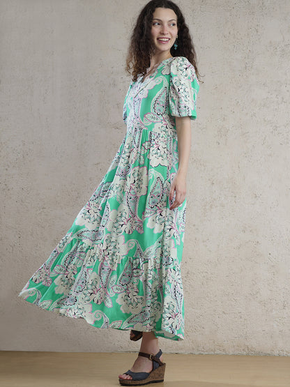 Capri Dream Aqua Maxi Dress