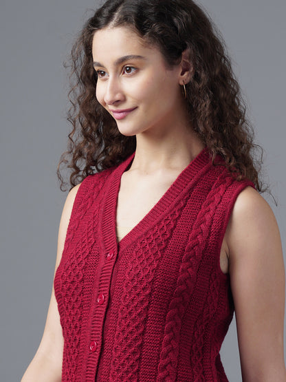 Virsa Diamond Weave V-Neck Vest