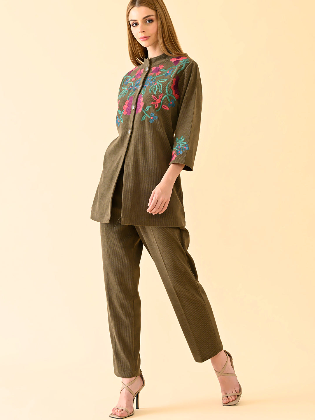Embroidered Tunic with Matching Bottoms