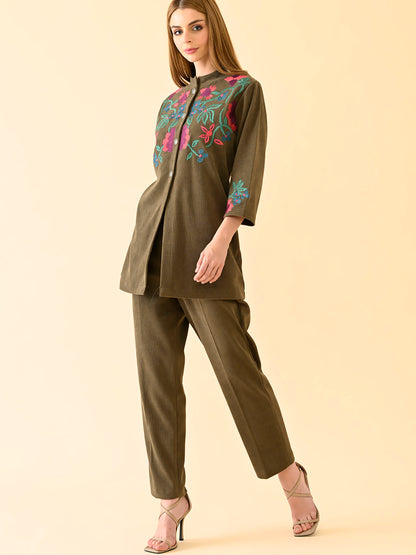 Embroidered Tunic with Matching Bottoms