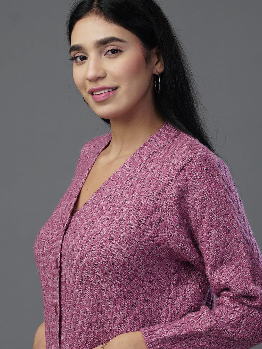 The Heather Luxe V-Neck cardigan