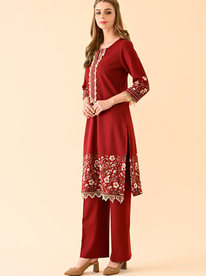 Crimson Glow Festive Kurta Set