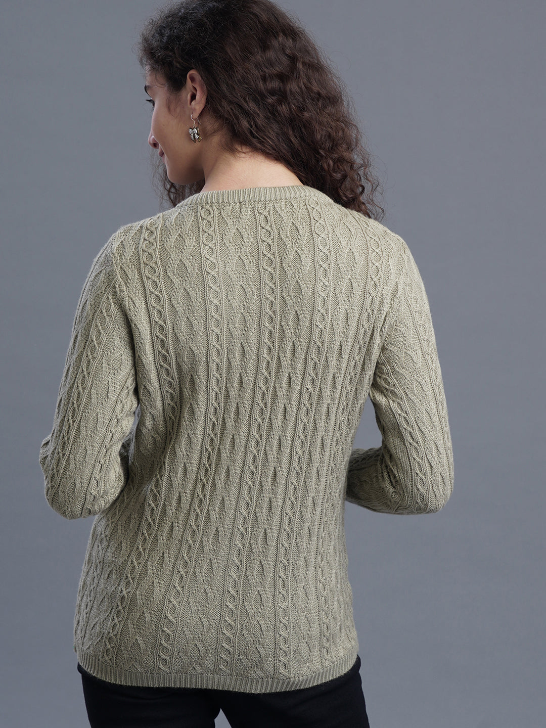  Misty Loop Round-Neck Cardigan