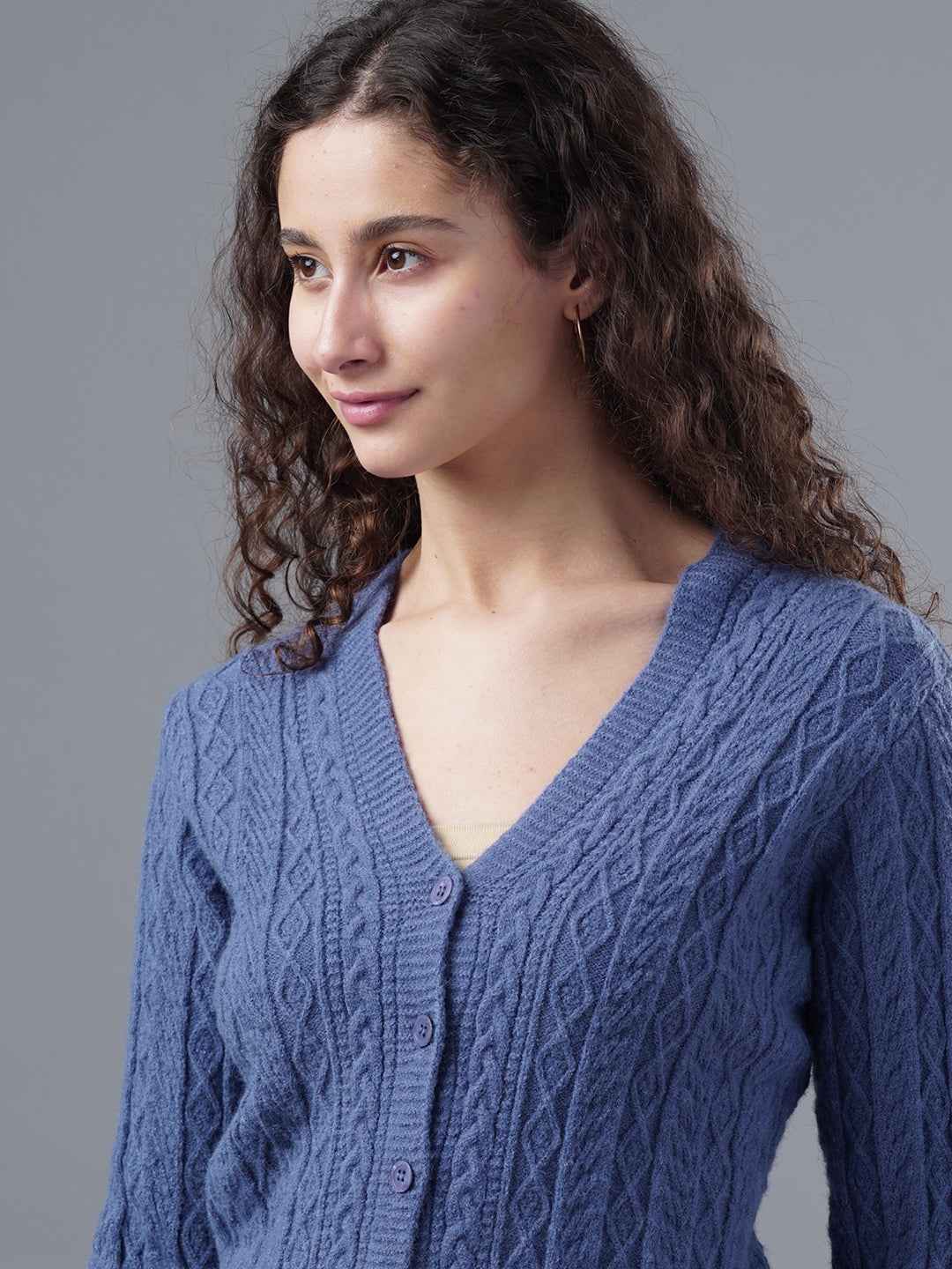 Virsa Cozy Cable Knit Cardigan