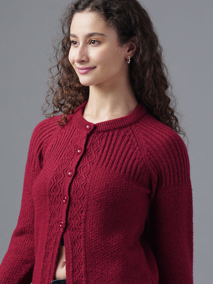 Virsa Ribbed Detail Knit Cardigan