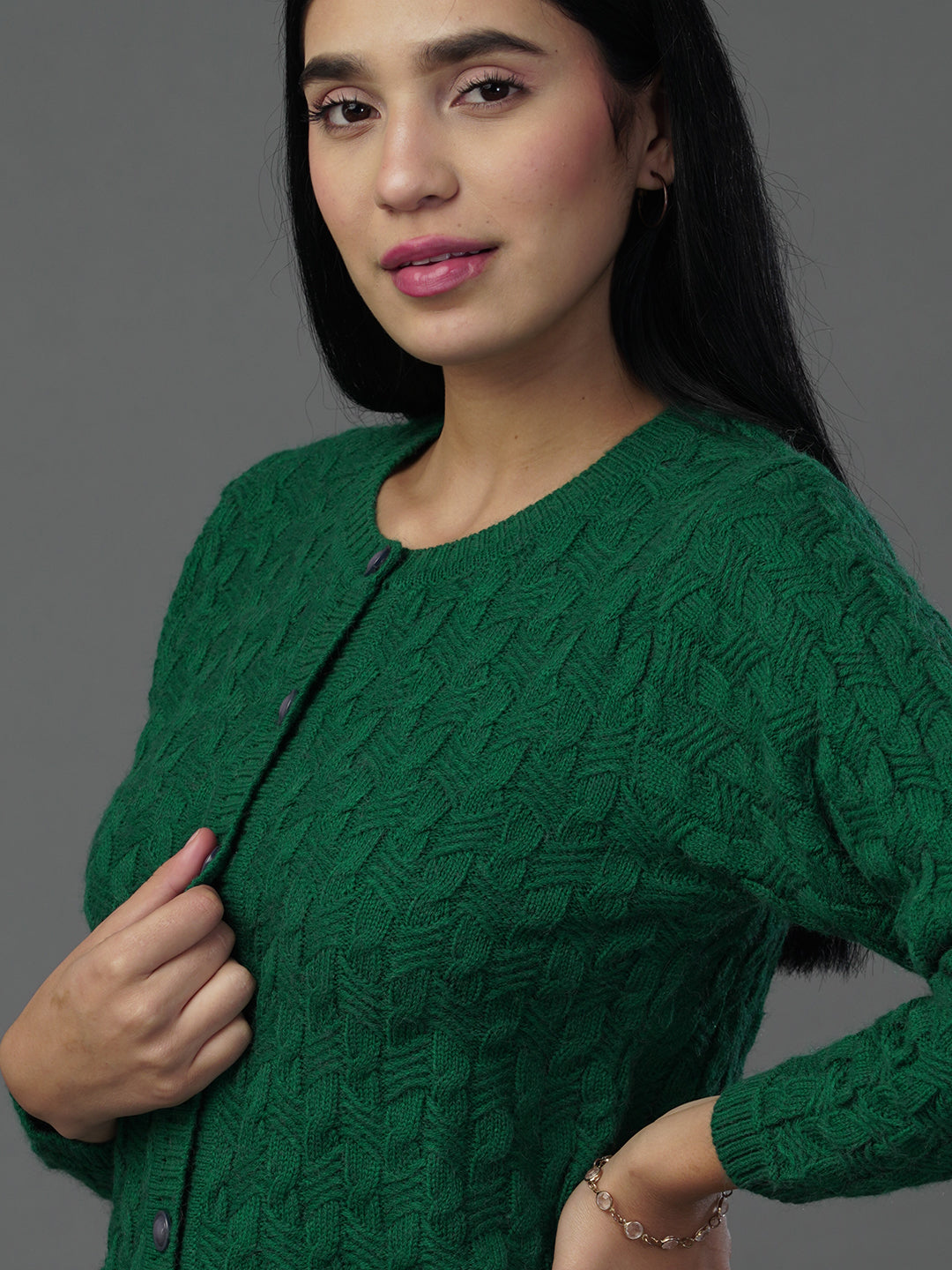 The Verdant Moss V-Neck