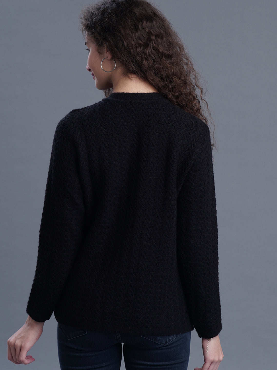 Snug Loop Round-Neck Cardigan