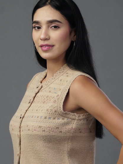 The Sahara Camel V-Neck Cardigan