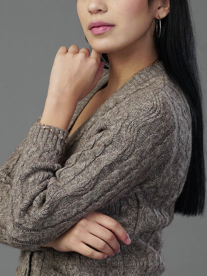 The Anthra Shadow Geometric Knit