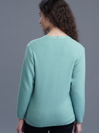 V-Neck Jacquard Cardigan