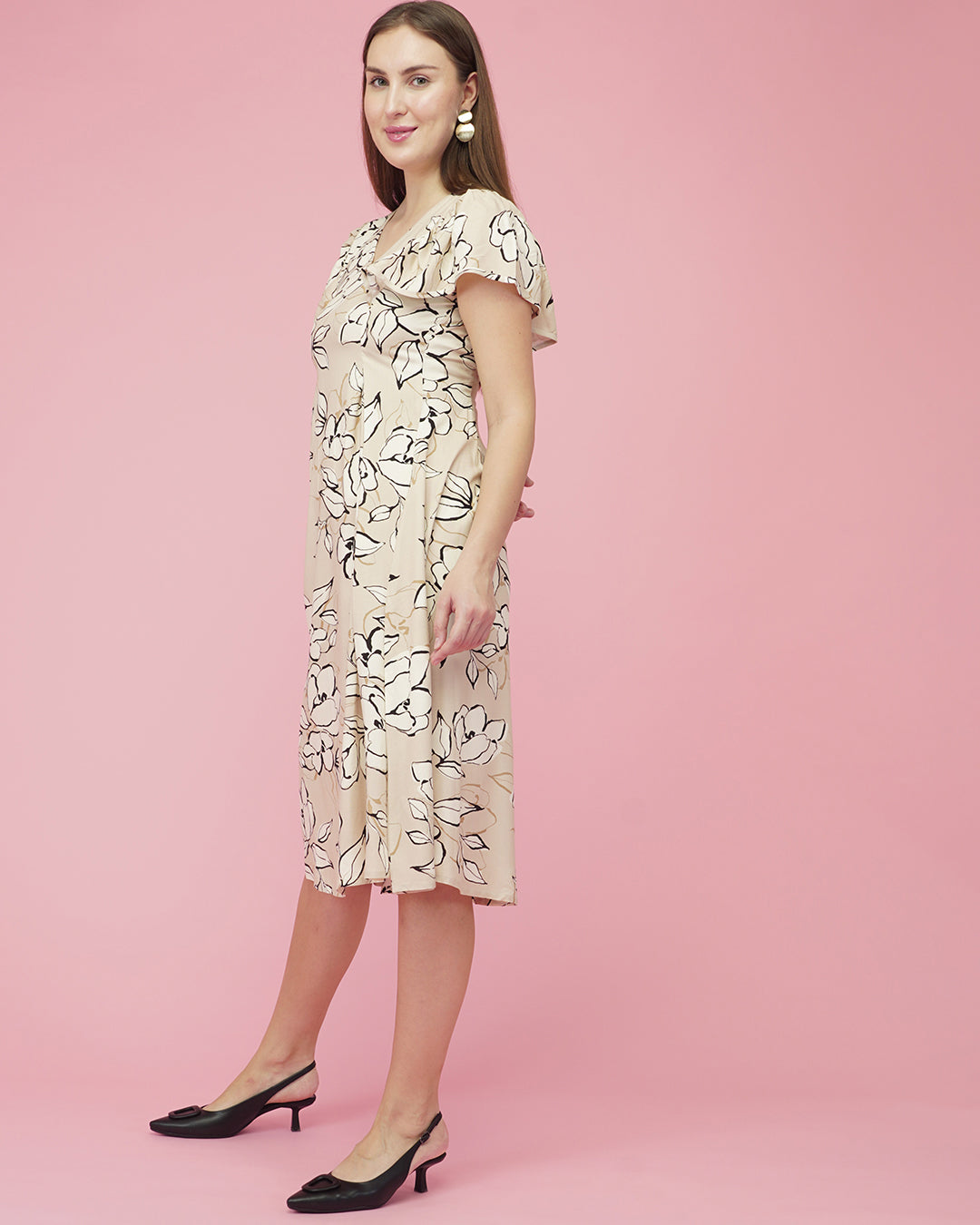 Ivory Bloom Sketch Dress