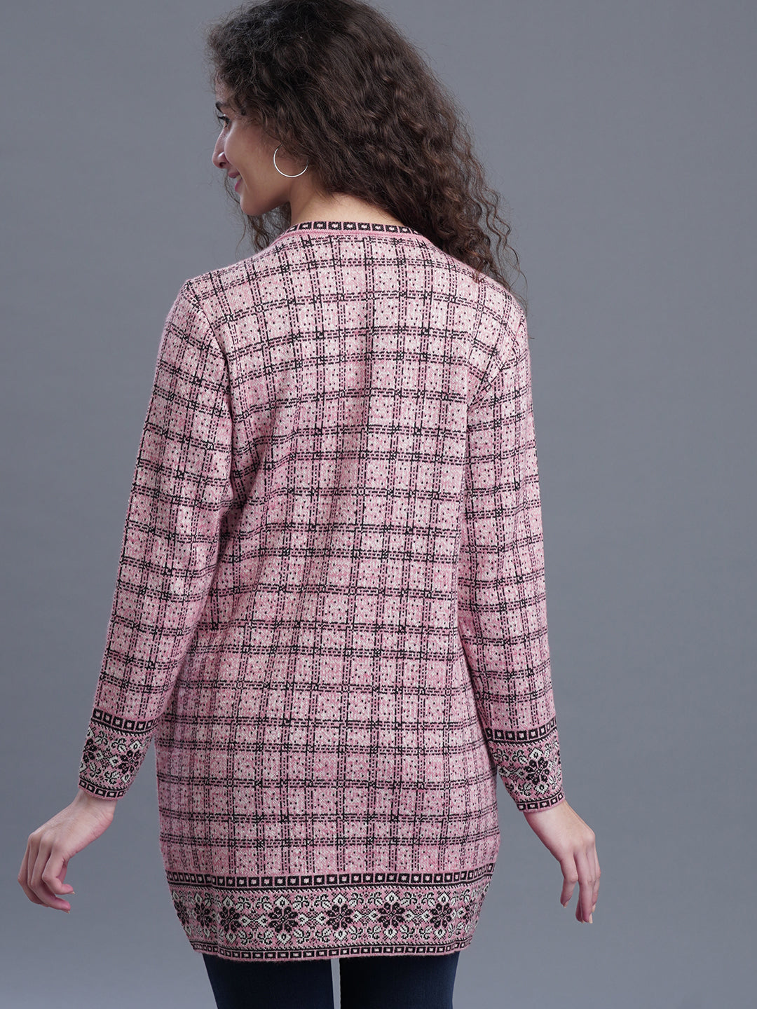 Emerald Echo Jacquard CARDIGAN