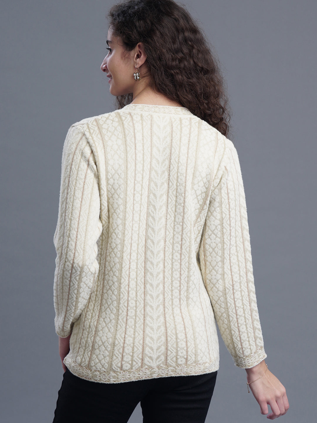  Empress Weave V-Neck Cardigan