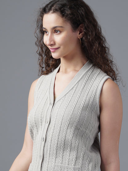 Virsa Shawl Collar Knit Vest cardigan