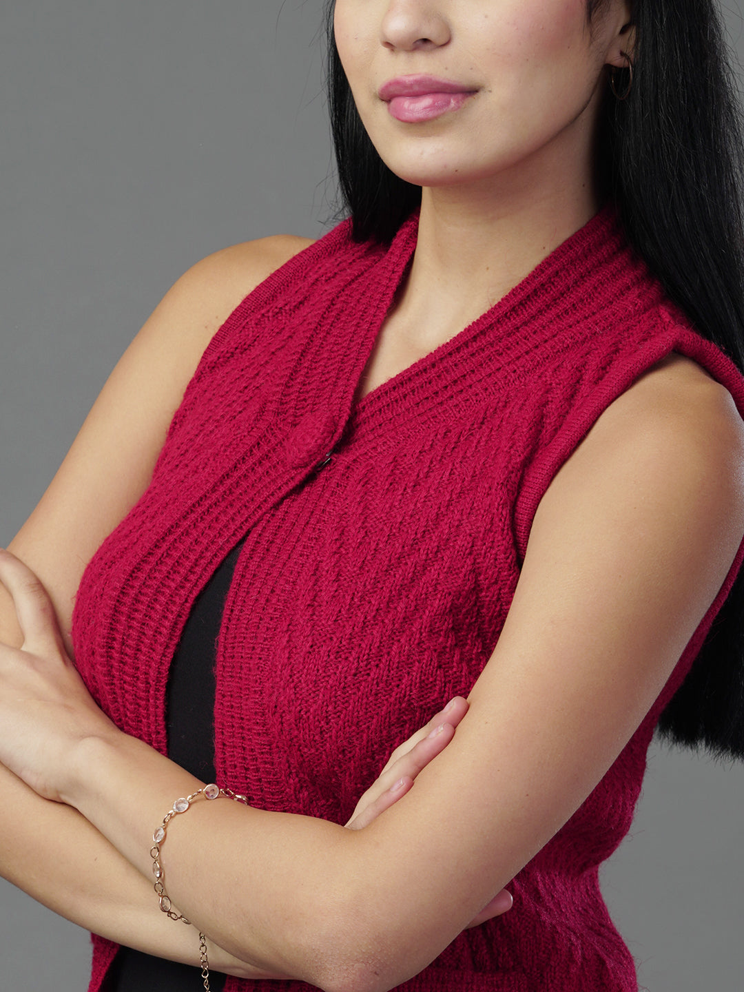 Nautical winter Sleeveless Cardigan