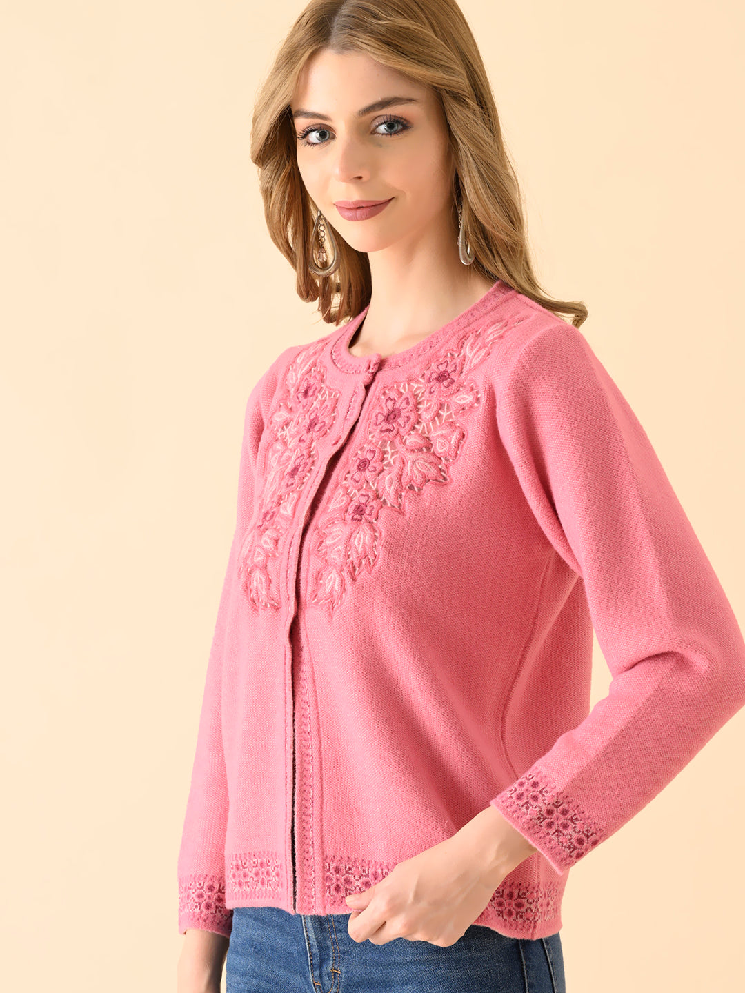 Frost Petal Boat-Neck Sweater