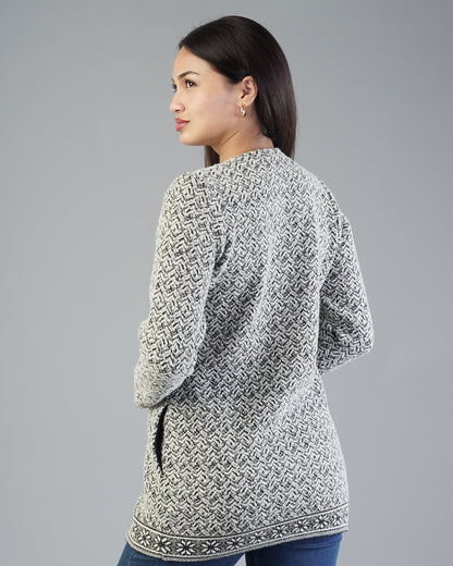Elodie Jacquard Cardigan