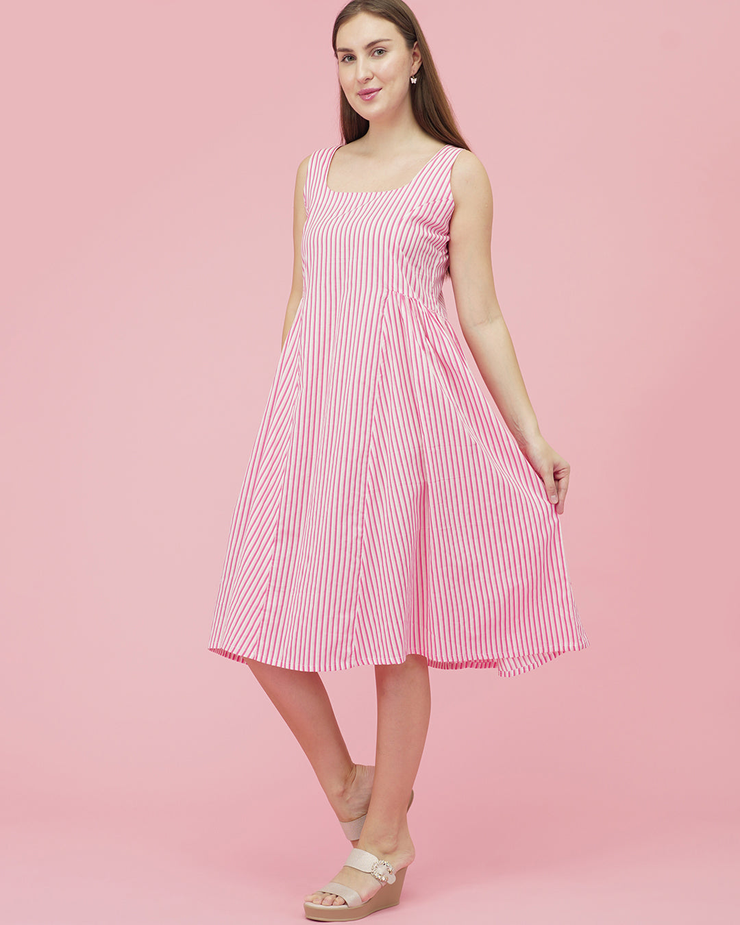 Candy Stripe Swing Dress