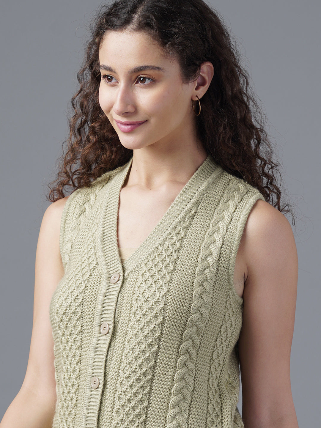 Virsa Diamond Weave V-Neck Vest