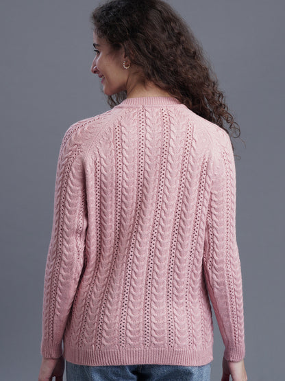  LunaKnit Round-Neck Cardigan