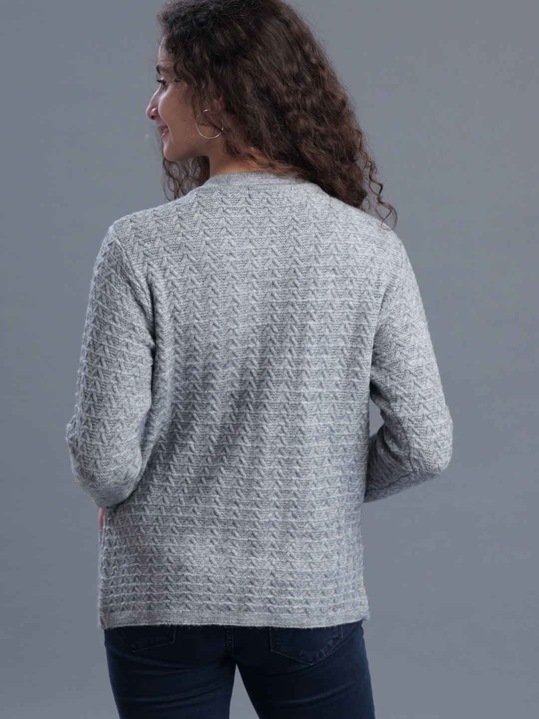 Snug Loop Round-Neck Cardigan