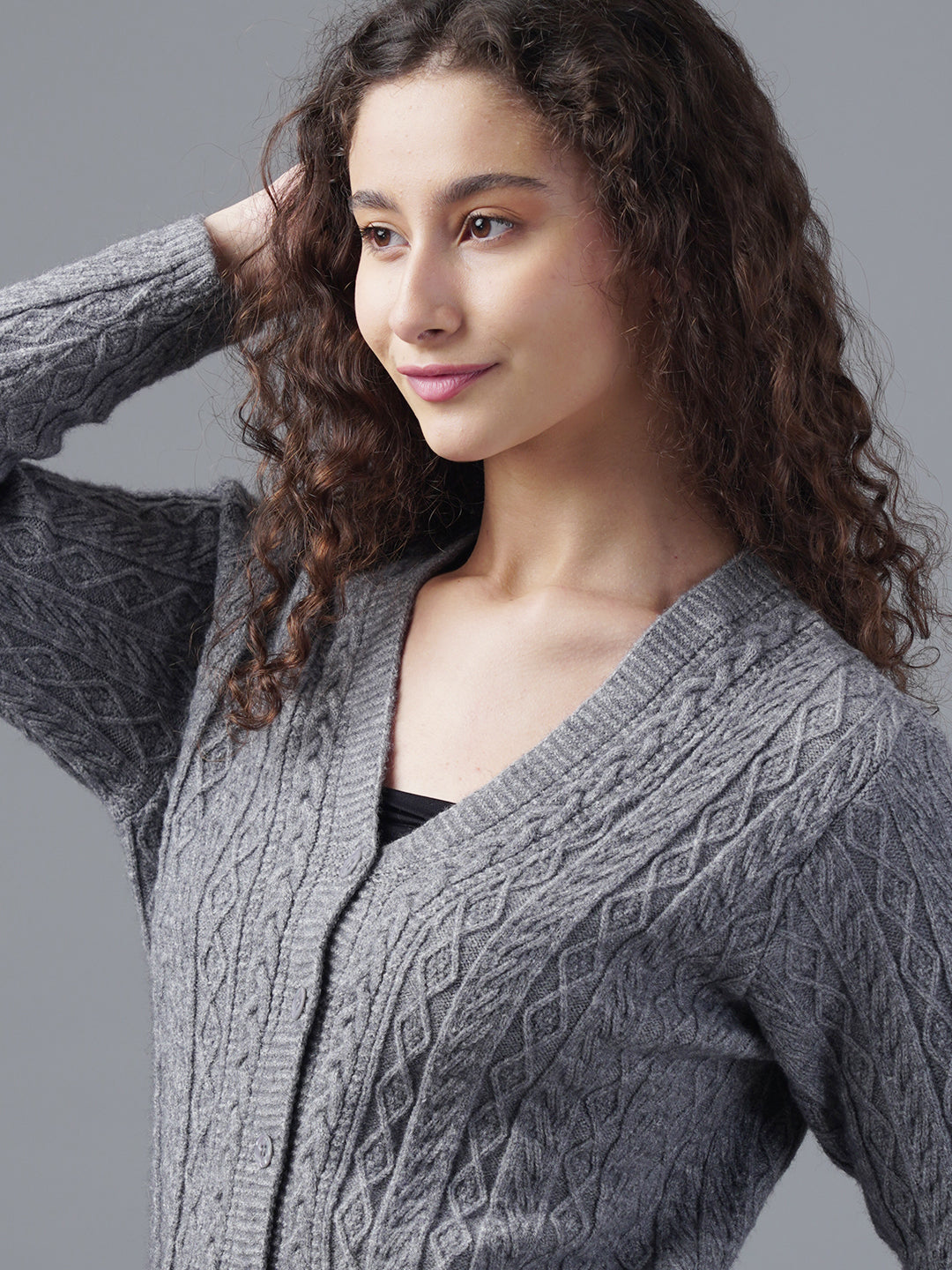 Virsa Cozy Cable Knit Cardigan