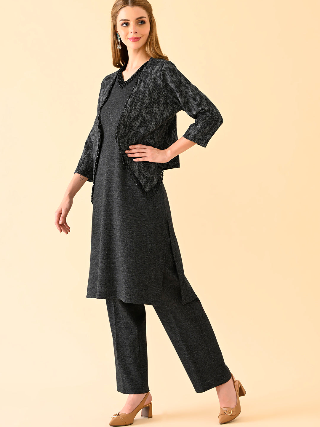 Smoky Grace Jacquard Set