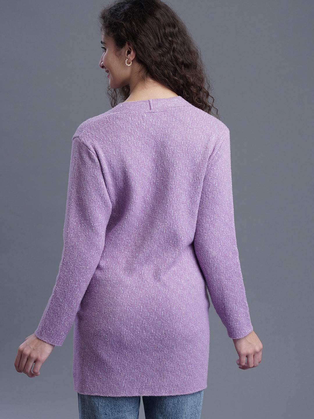  DriftWool Longline Jacquard Cardigan