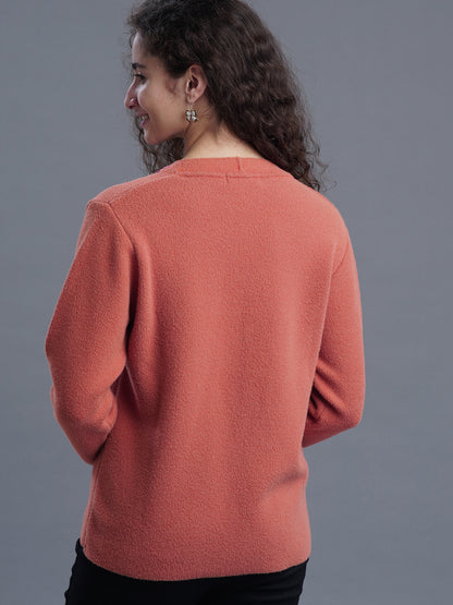  Velour Crest Jacquard Cardigan