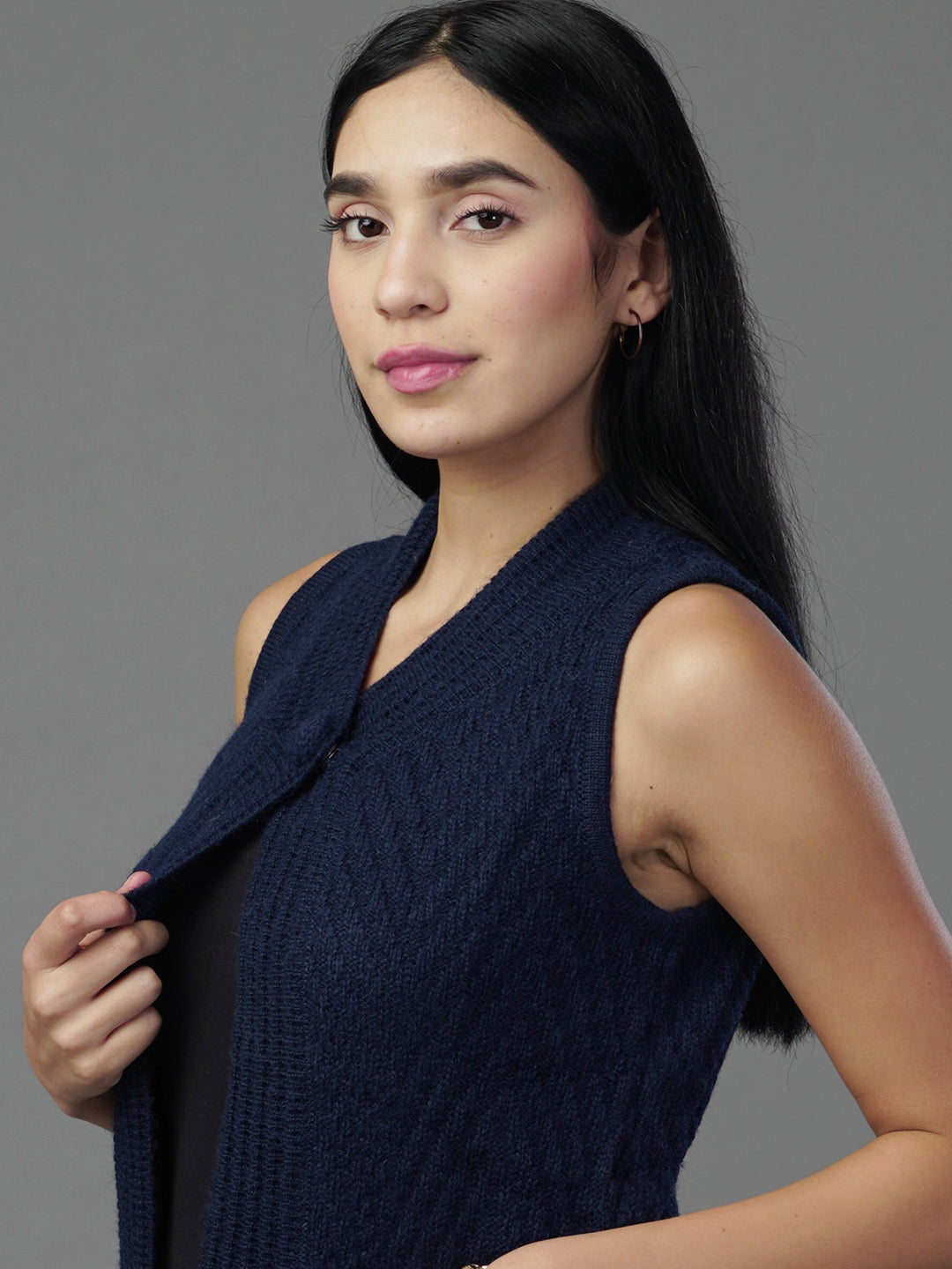 Nautical winter Sleeveless Cardigan