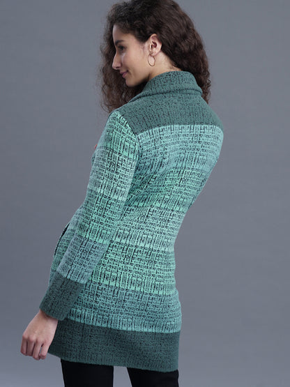 Jacquard Long Cardigan