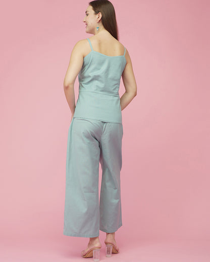 Aqua Poise Buttoned Co-Ord