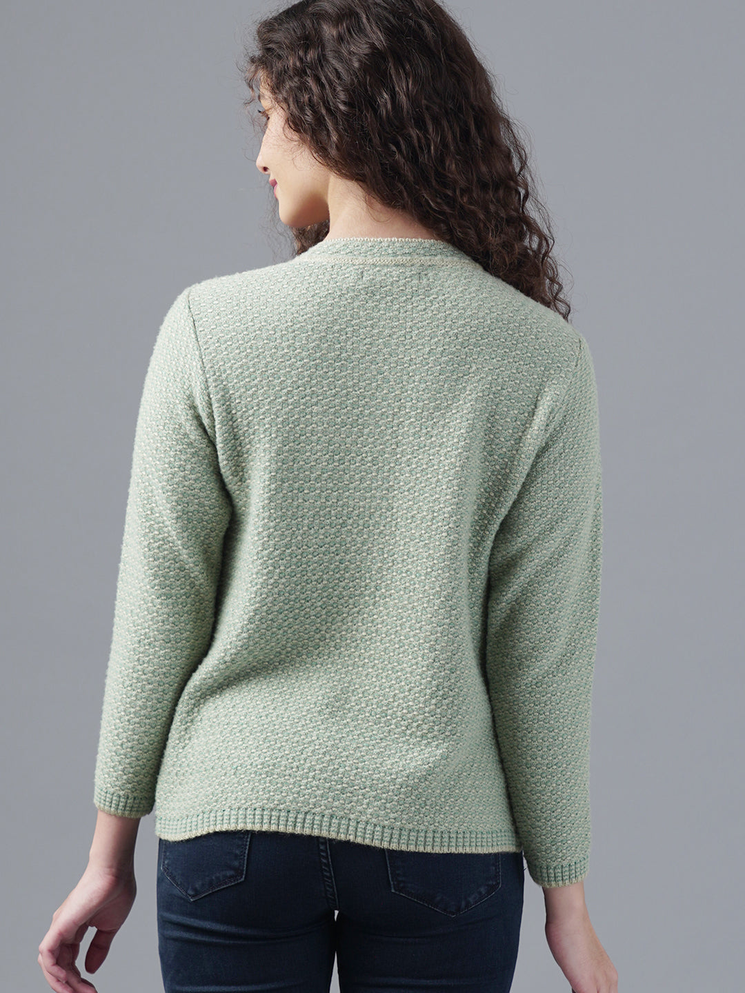 Virsa Floral Embroidered Yoke Cardigan