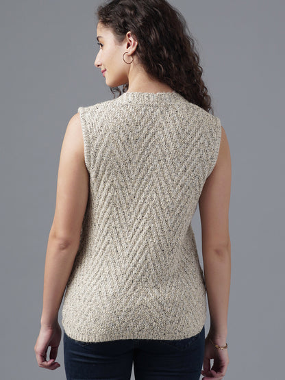 Virsa Classic V-Neck Knitted Vest Cardigan