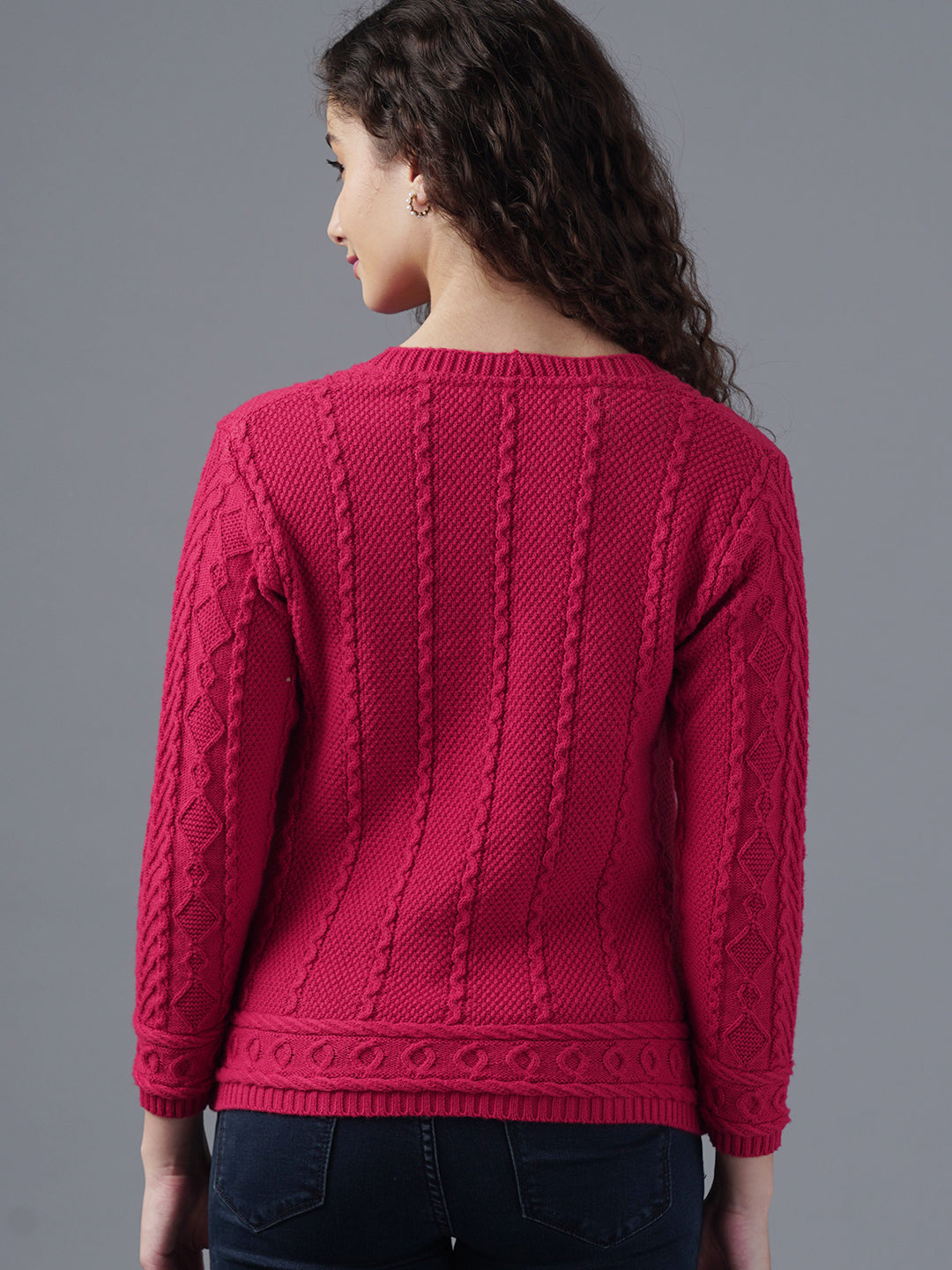 Virsa Intricate Cable Knit Cardigan