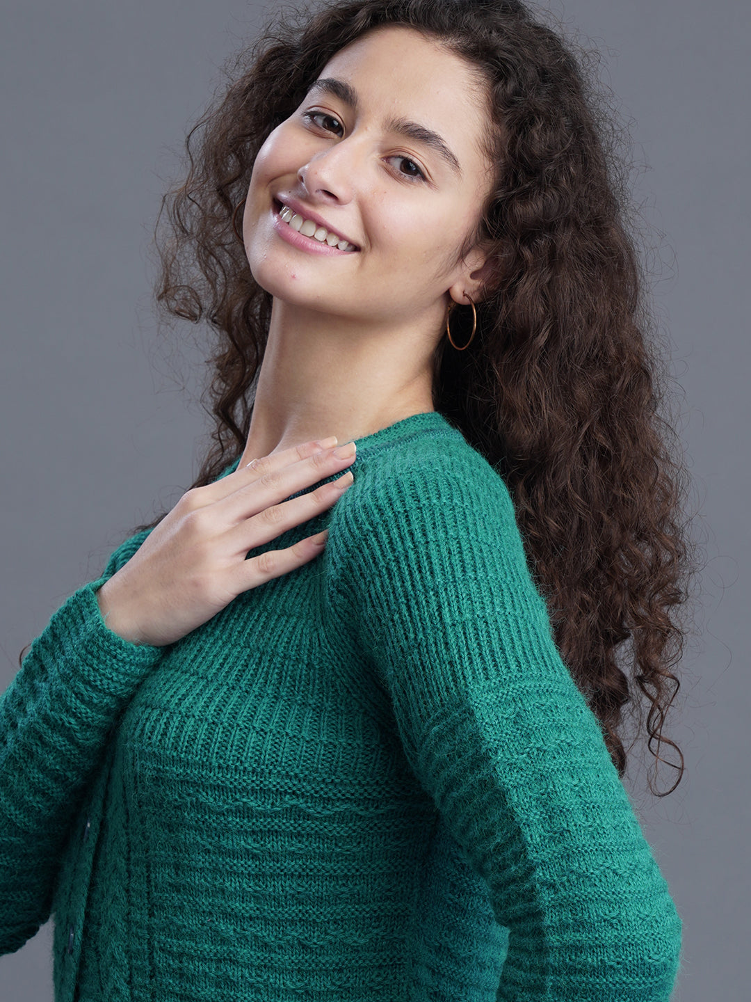  Everyday Bloom Round-Neck Cardigan