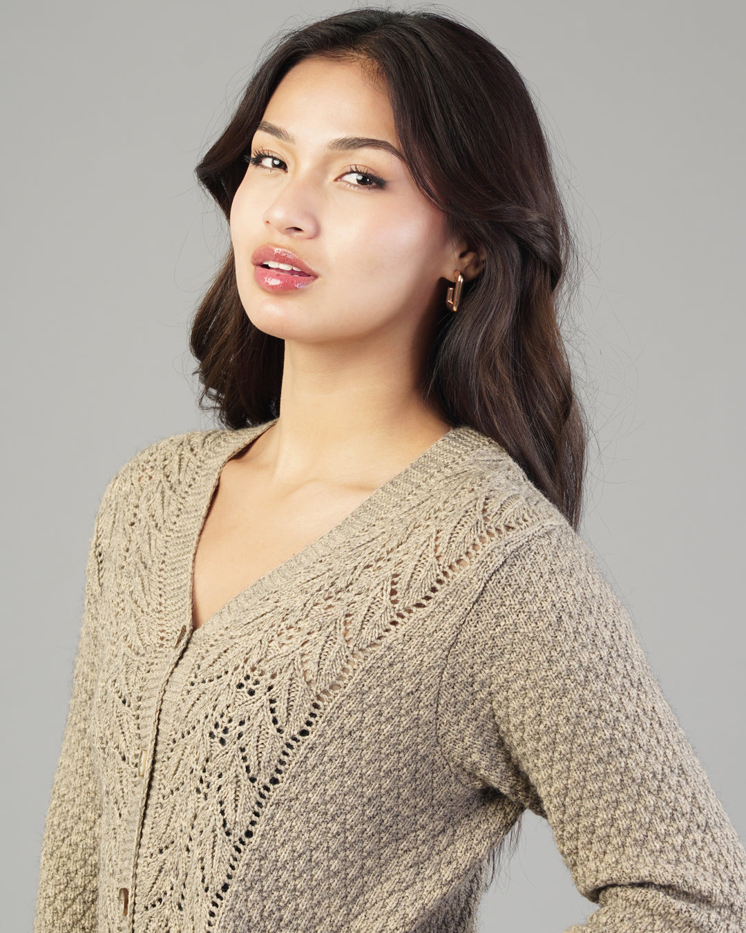 Elena V-Neck Knit Cardigan
