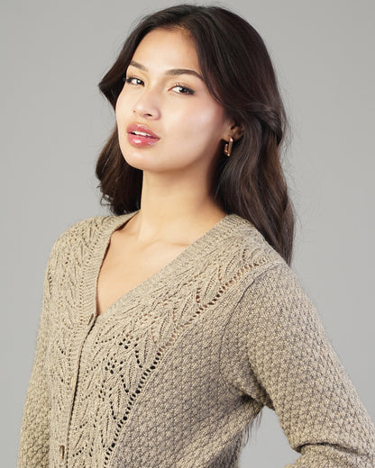 Elena V-Neck Knit Cardigan