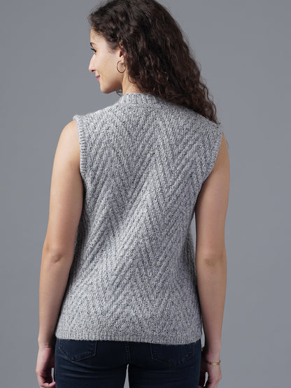 Virsa Classic V-Neck Knitted Vest Cardigan